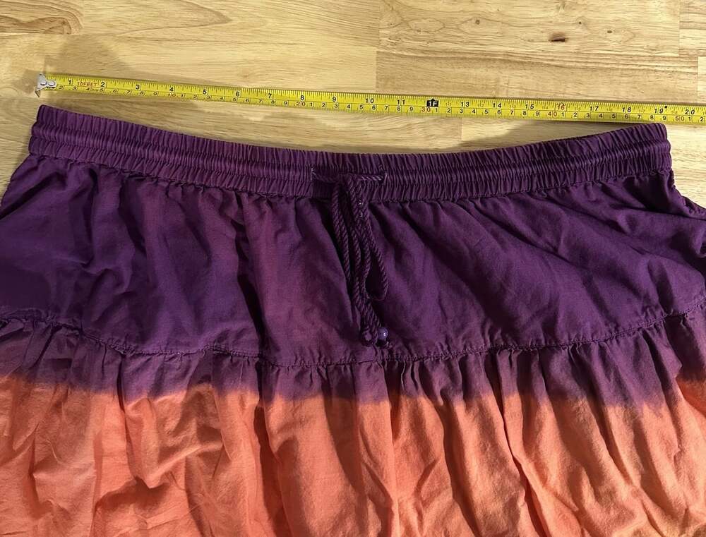 Lane Bryant Women's Skirt Size 22/24 Boho Cottage Core Multicolor Dipped Skirt - Picture 4 of 7